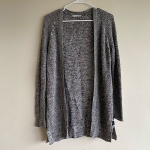Dex Grey Black Open Front Long Sleeve Knit Cardigan Women’s Medium